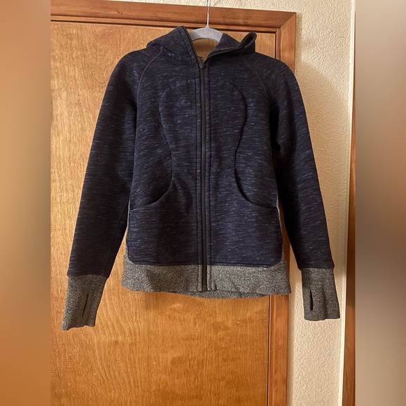 Lululemon Athletic Blue/Charcoal Thumb Hole Jacket - Picture 7 of 9